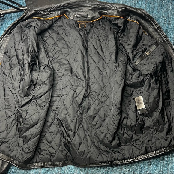 Wilsons Leather Zip Up Quilted Liner Bomber Jacket in Black - Picture 2 of 13